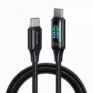 Mcdodo CA-1100 100W Type-C TO Type-C Dijital Göstergeli Data-Şarj Kablosu 5A