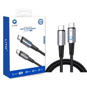 LITO 30W Metal Hızlı Şarj ve Data Kablosu Lightning/Type-C, LD10